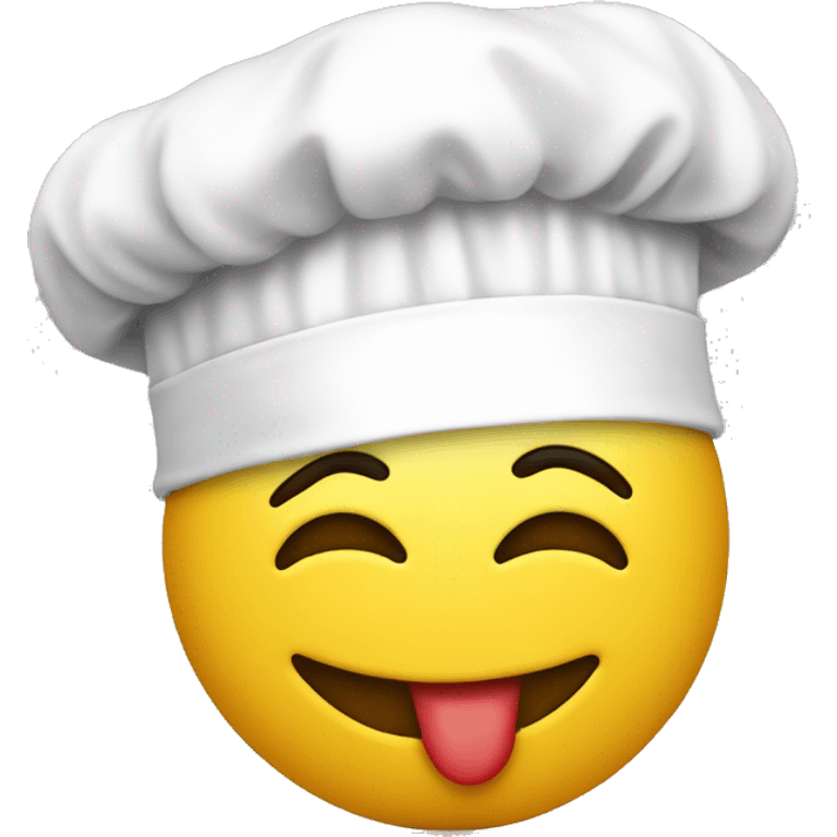 smiley wearing a chef’s hat giving a kiss emoji