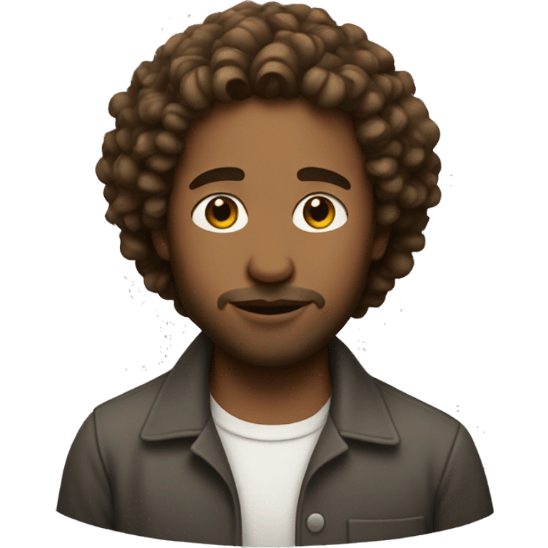 painter with brown curly hair emoji