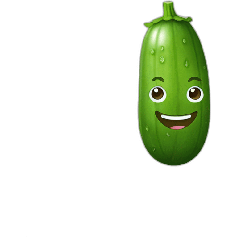 Cucumber smiling emoji