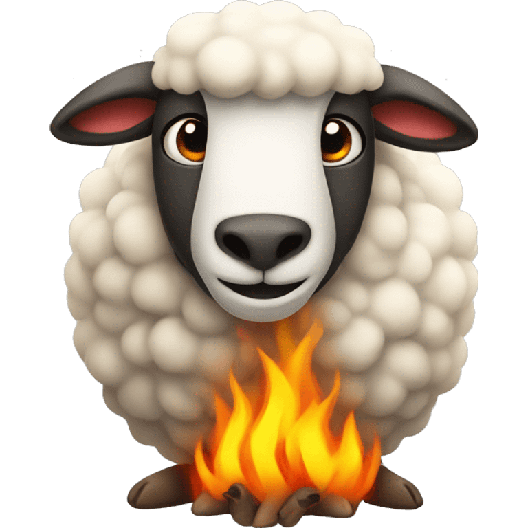 Sheep like a fire emoji