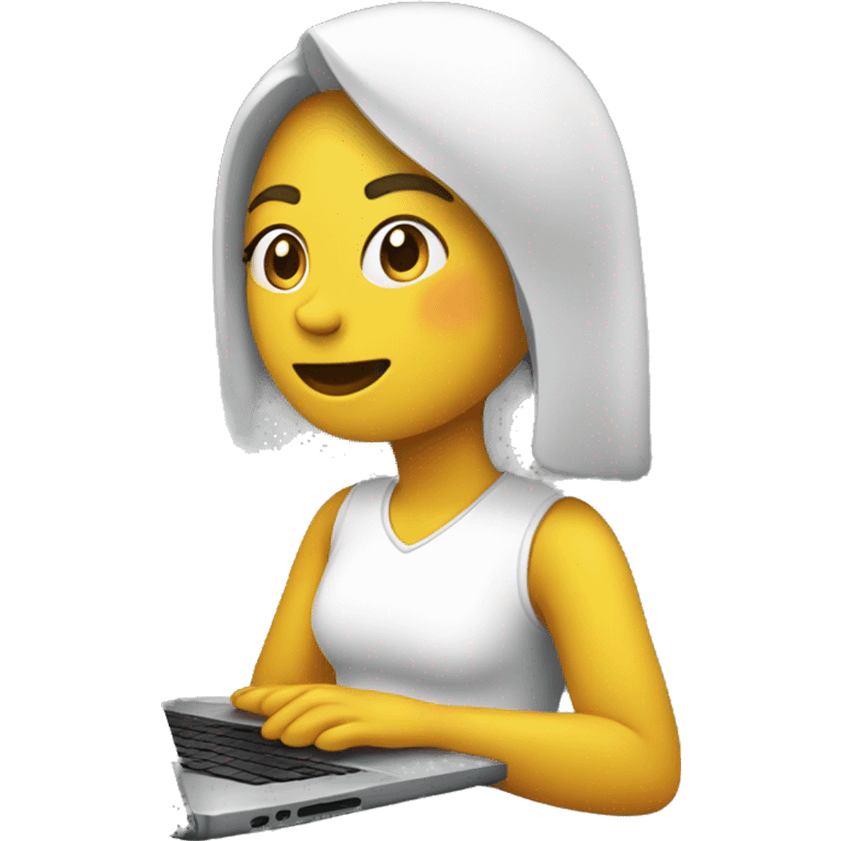 Chica  con una laptop emoji