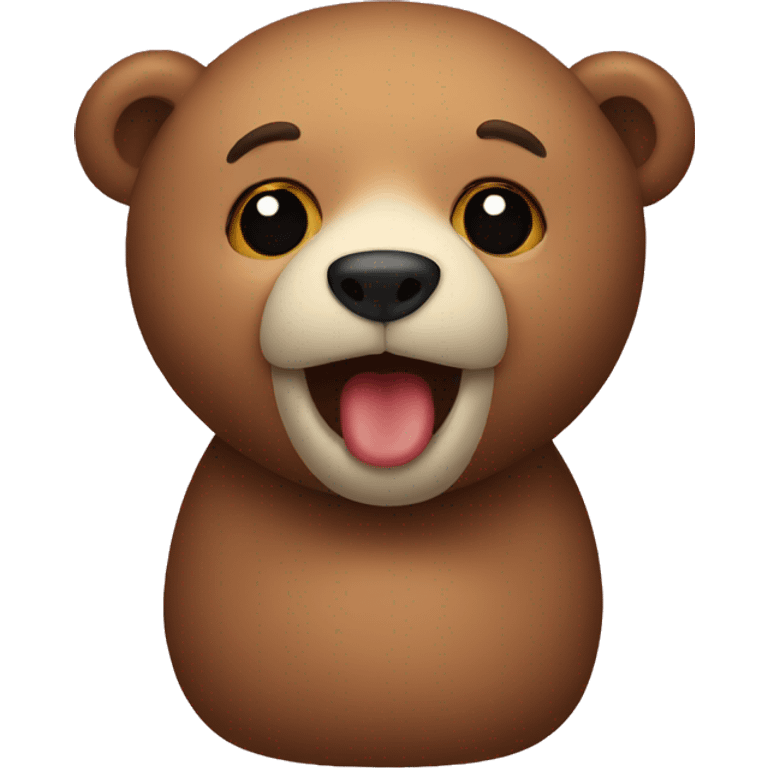 a bear kissing  emoji