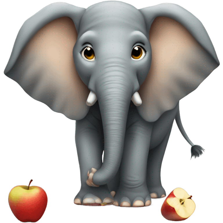 Elephant eating apples  emoji