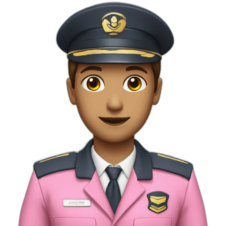 pilot in pink uniform emoji