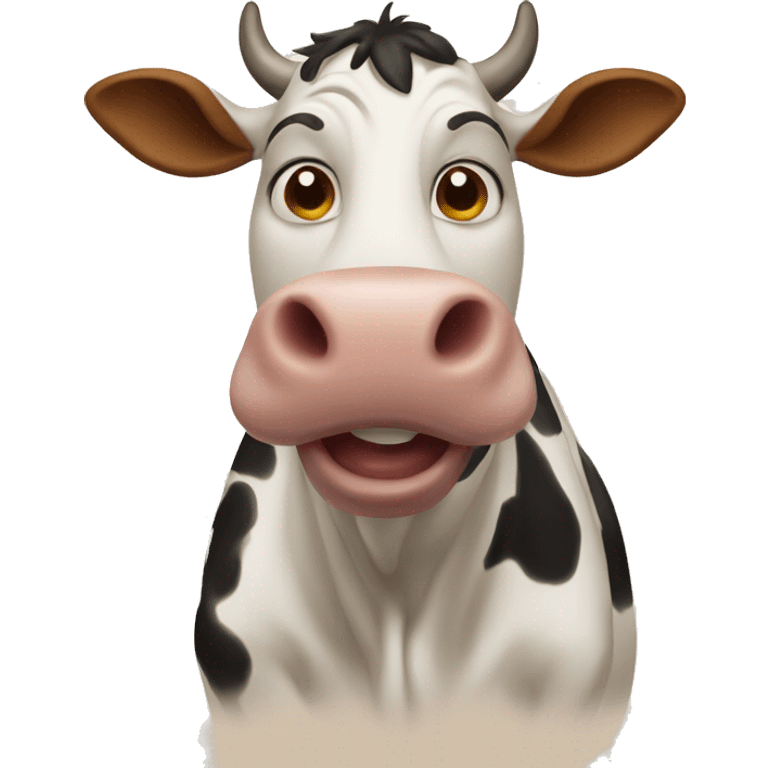 cow and the nonsense talk emoji