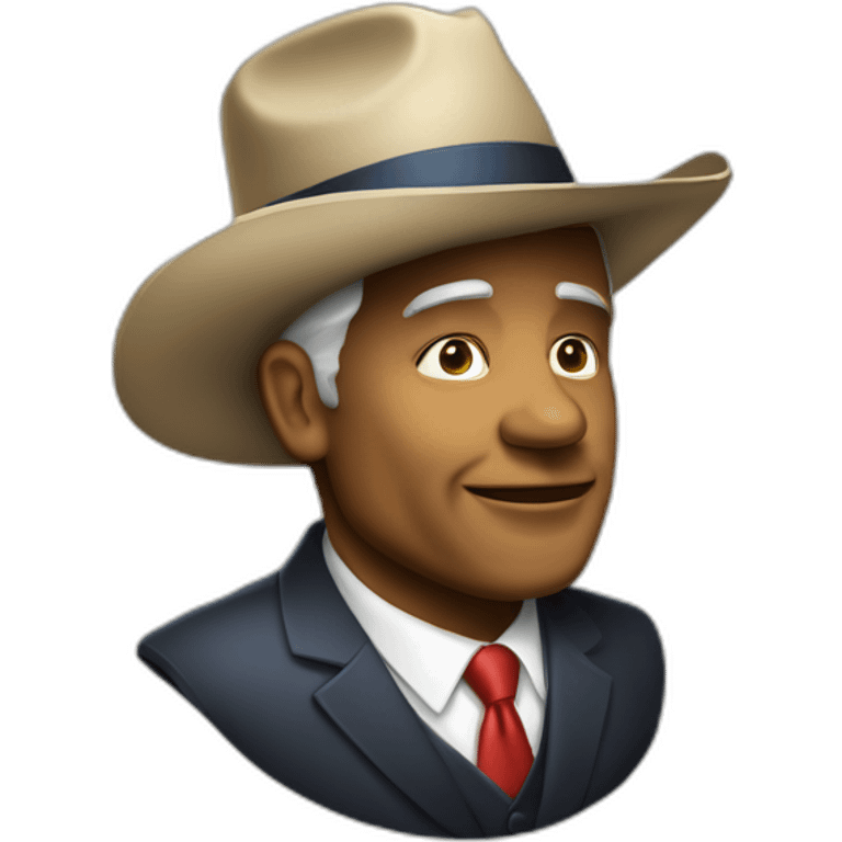 Delegue presidenrielle americaine avec le chapeau traditionel emoji