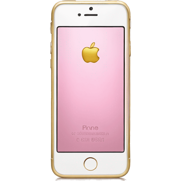 pink and gold iphone emoji