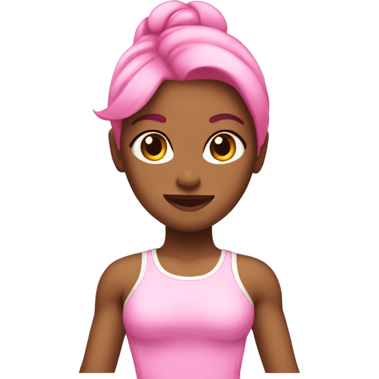 Pink gym princess emoji