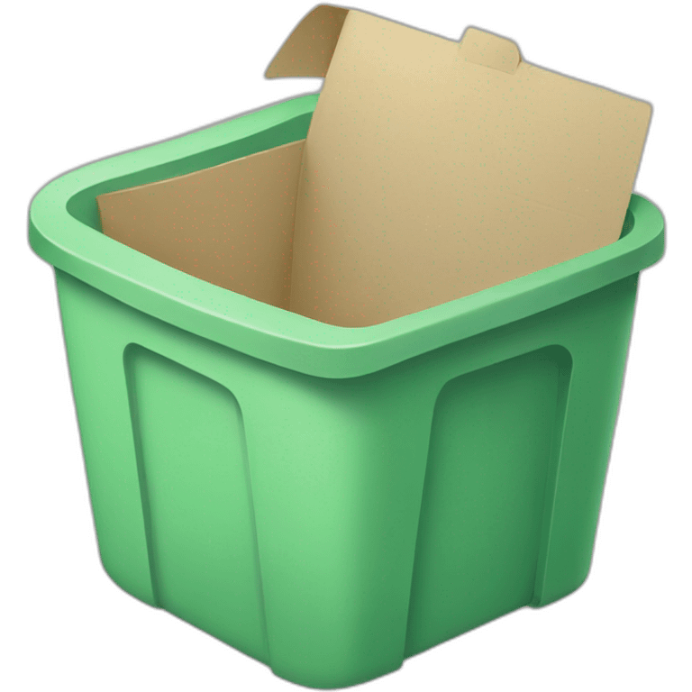 light Green Trash can emoji