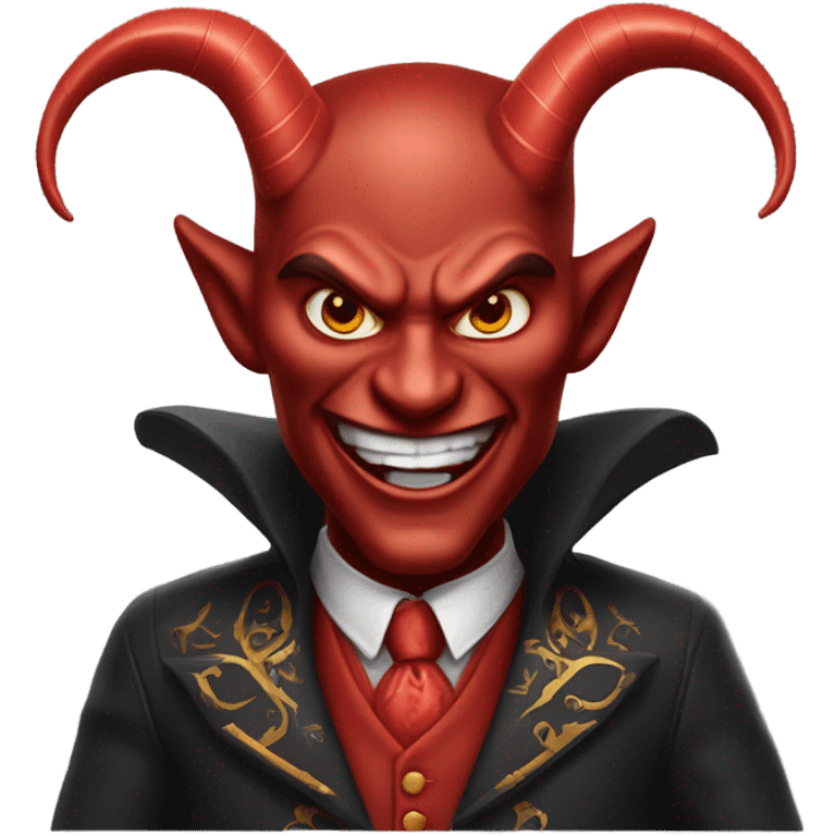 devil evil villian suit front and back emoji