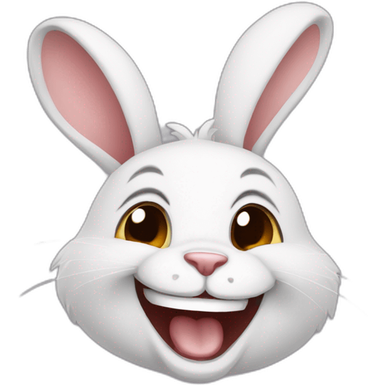 rabbit is laughing emoji