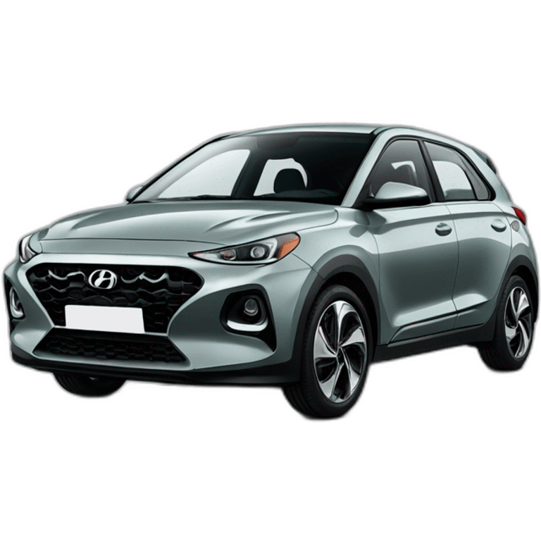 Voiture modèle i20 hyundai vert gris emoji