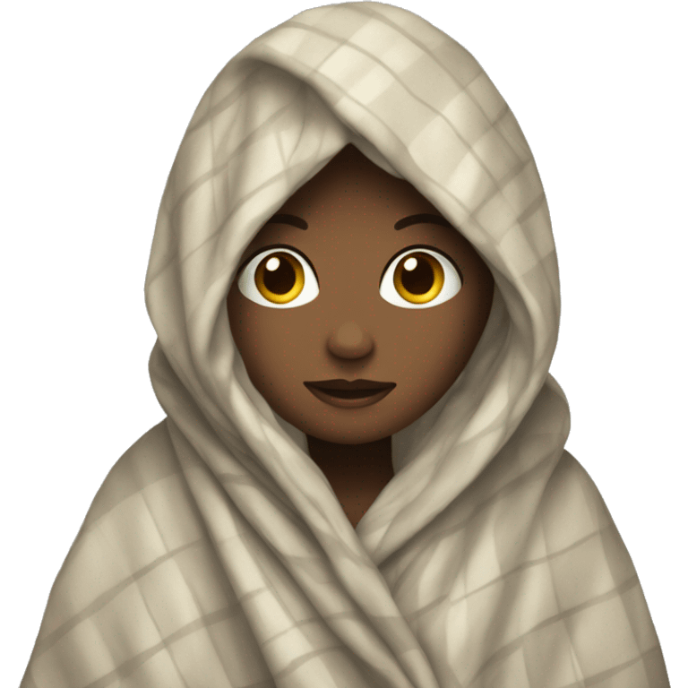 Girl in blanket emoji