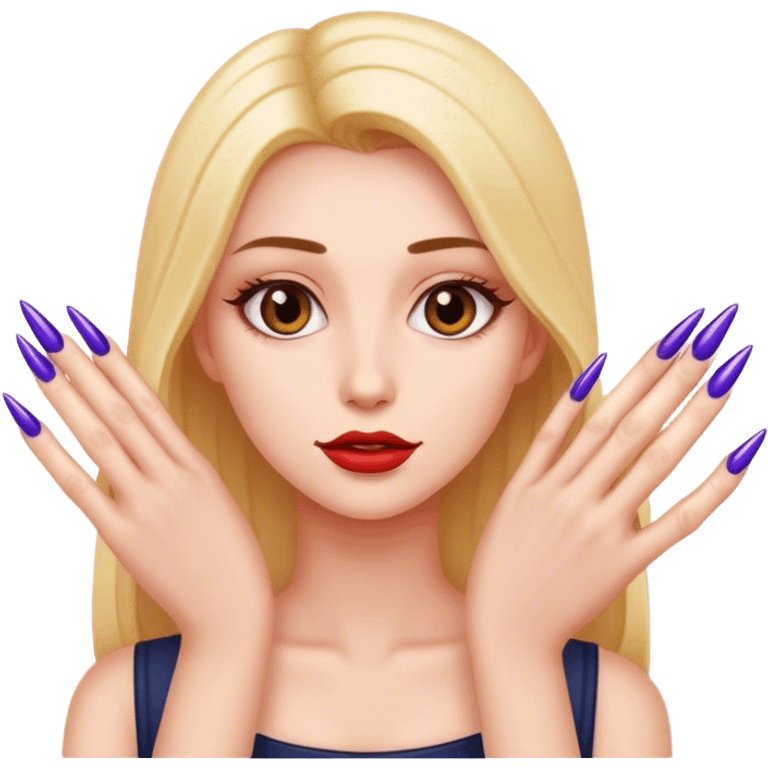 girl with long nails emoji