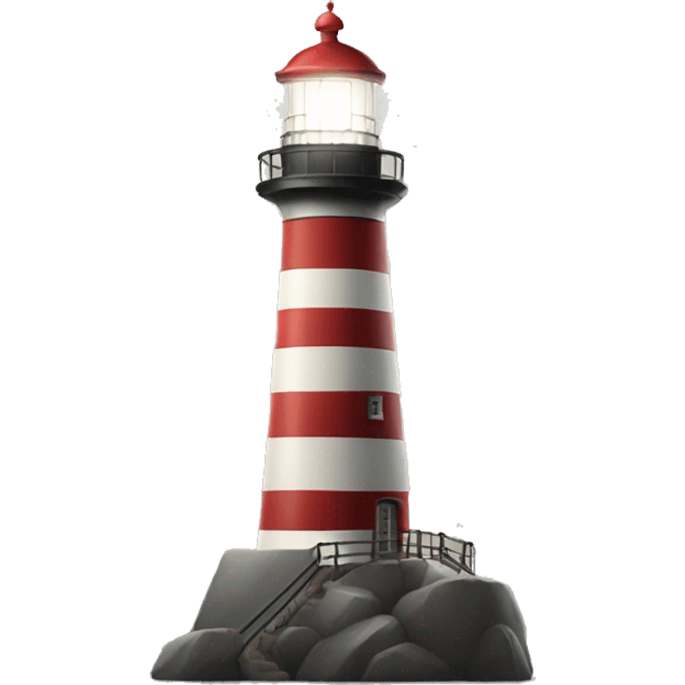 a lighthouse with  light emoji