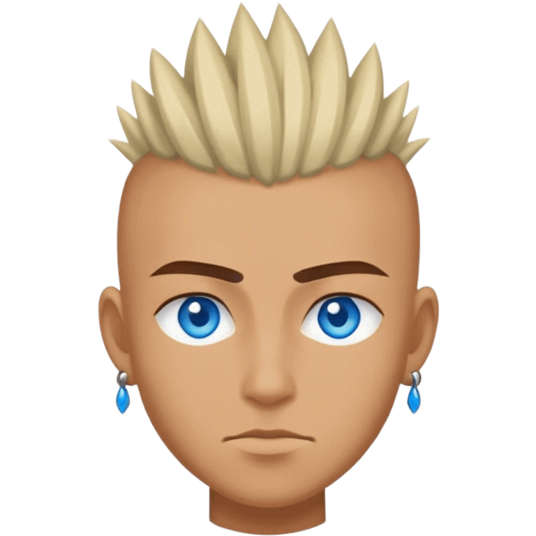 Blue eyes and Mohawk emoji