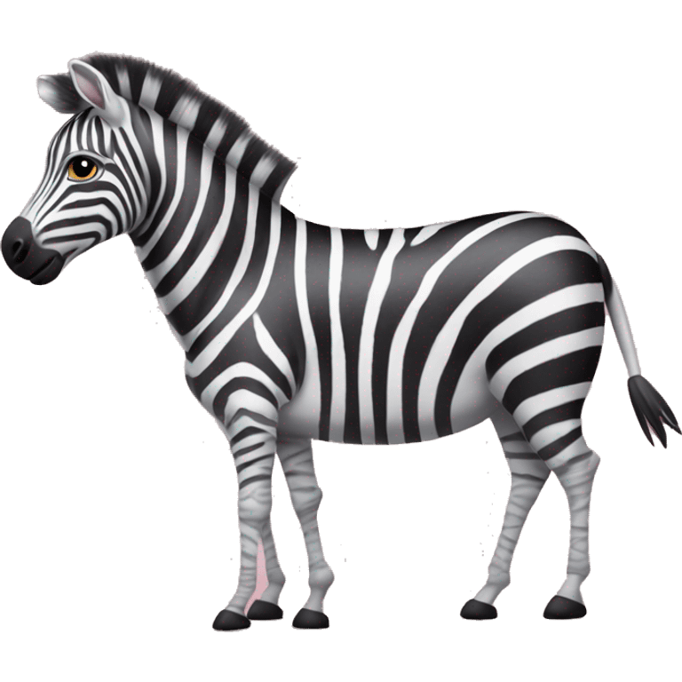 Zebra em carro rosa emoji