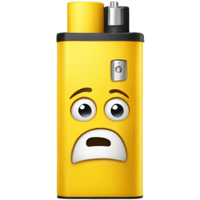 Worried yellow battery  emoji