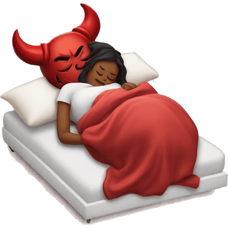 sleeping woman devil emoji