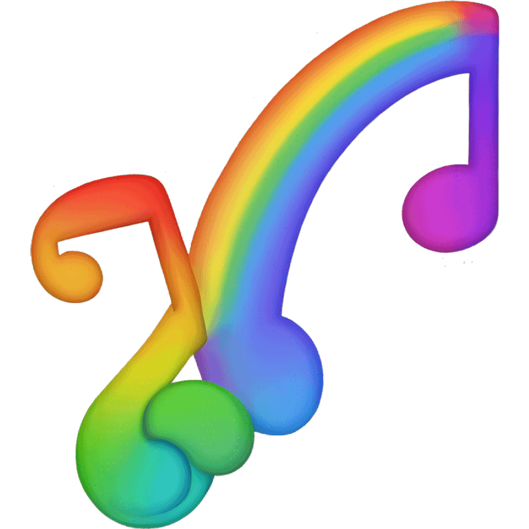 music note rainbow emoji