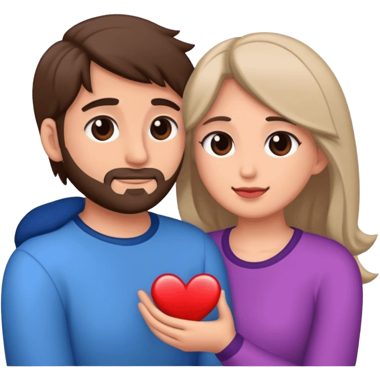 pareja de hombre y mujer enamorados emoji