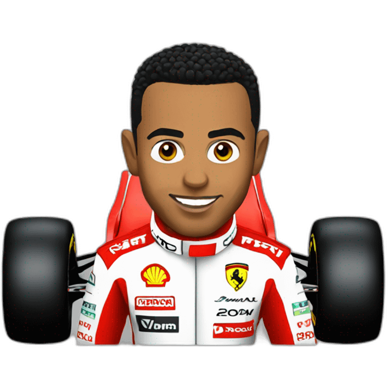 lewis hamilton in a ferrari emoji