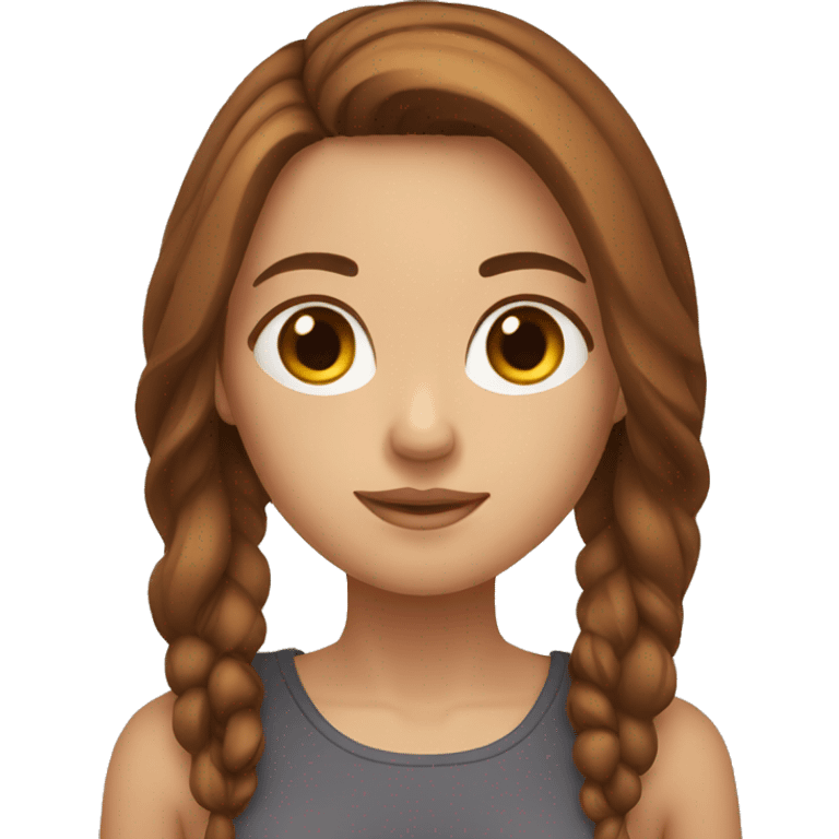 female with brown ling hair. slowain emoji