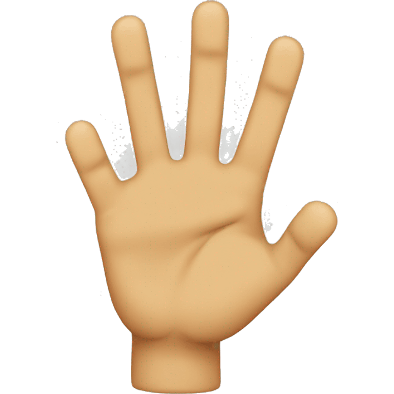 emoji with 4 fingers up emoji