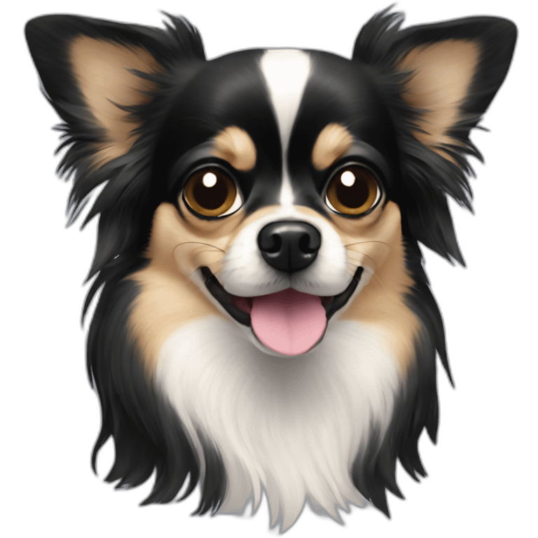 black long hair chihuahua emoji