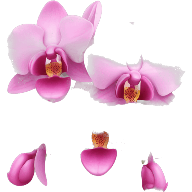 bouquet of pink orchids emoji