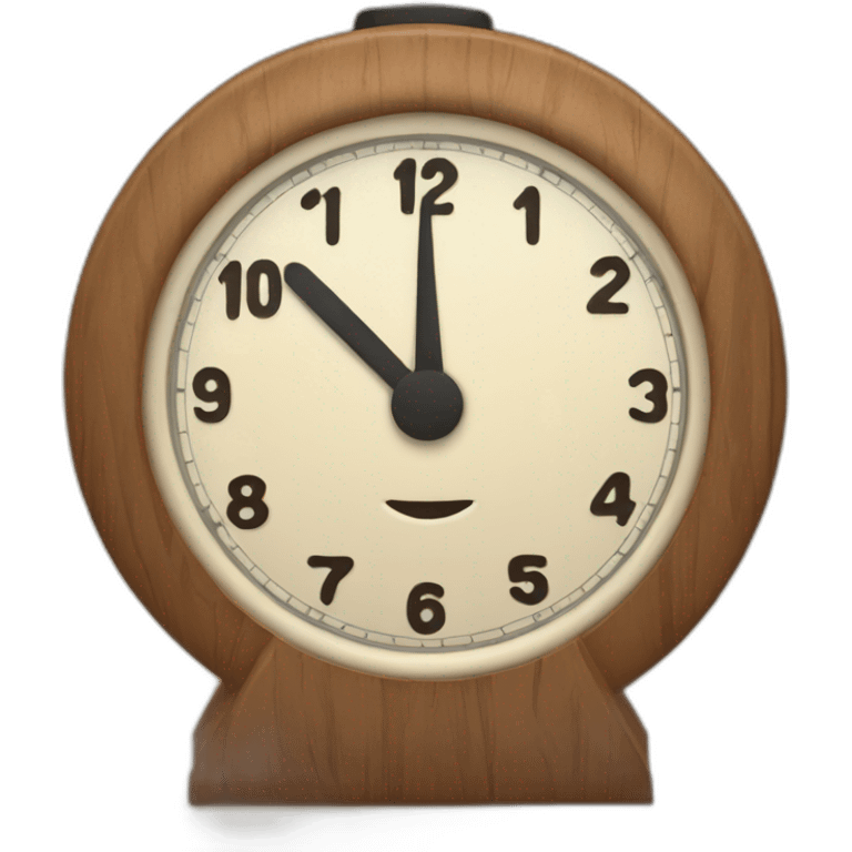 3d toon wooden timer emoji