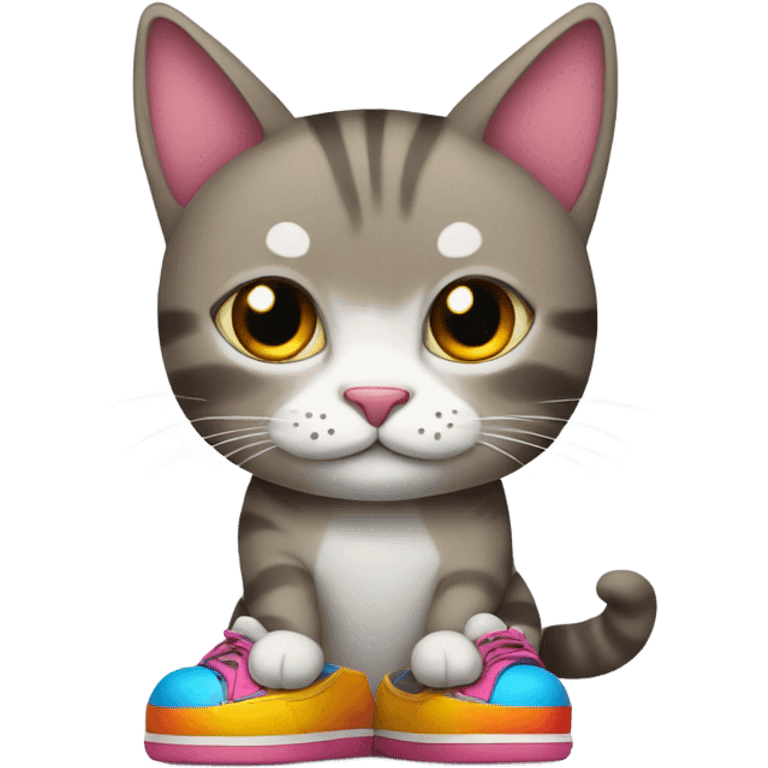 cat wearing shoes emoji