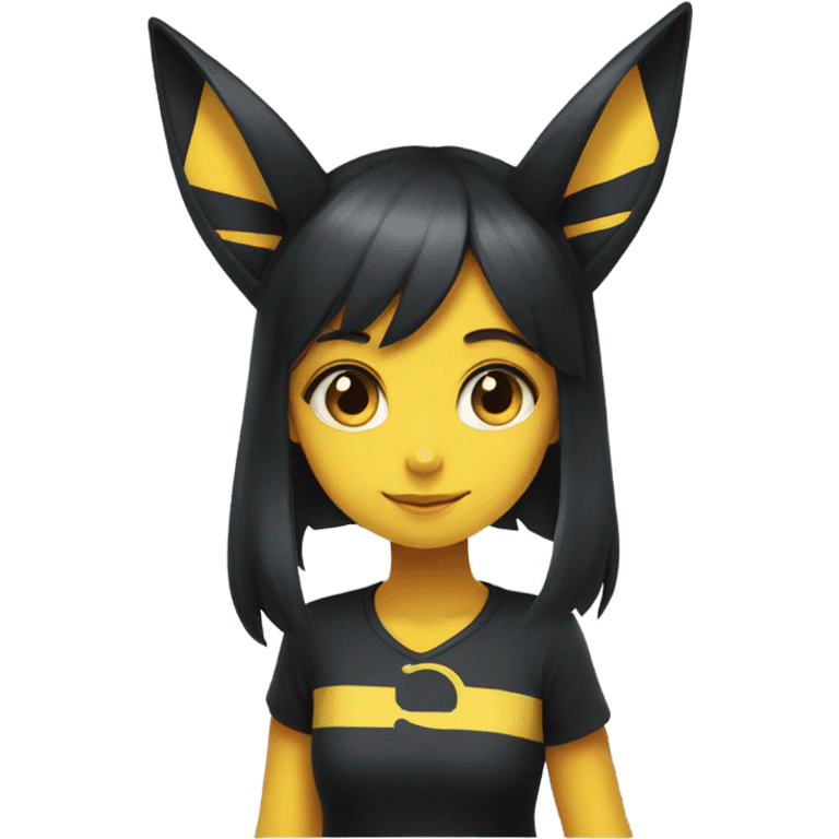 Girl next to umbreon Pokemon emoji