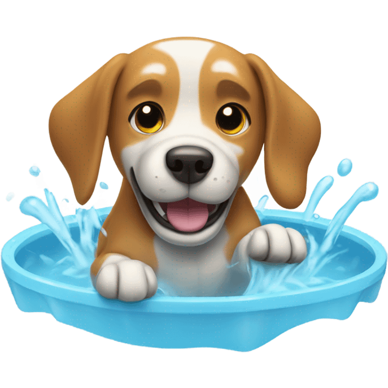 dog in pool emoji