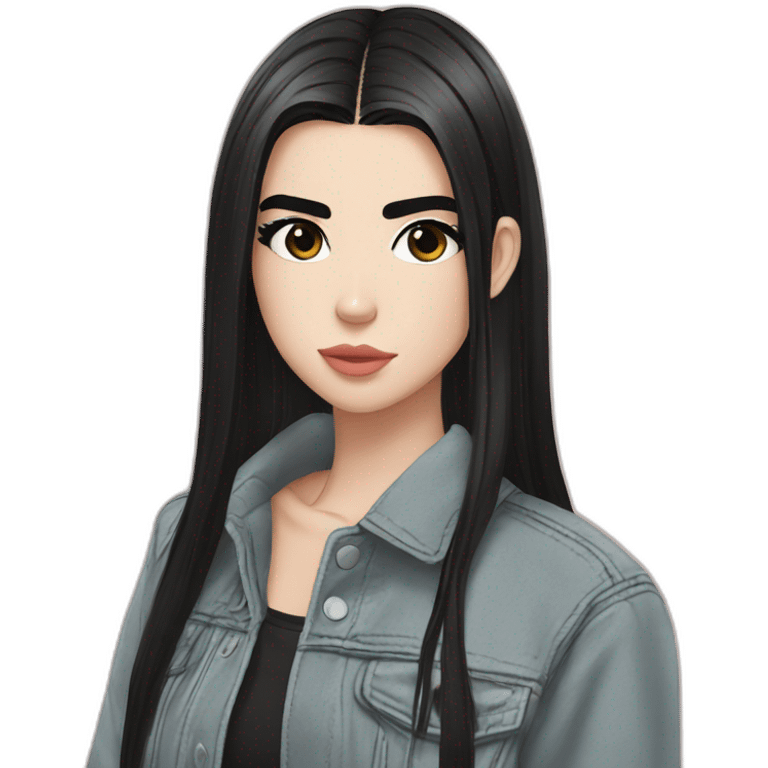 Dua lipa style manga emoji