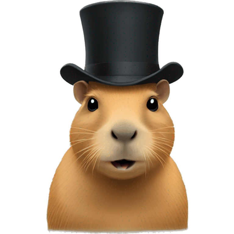 capybara with tophat emoji