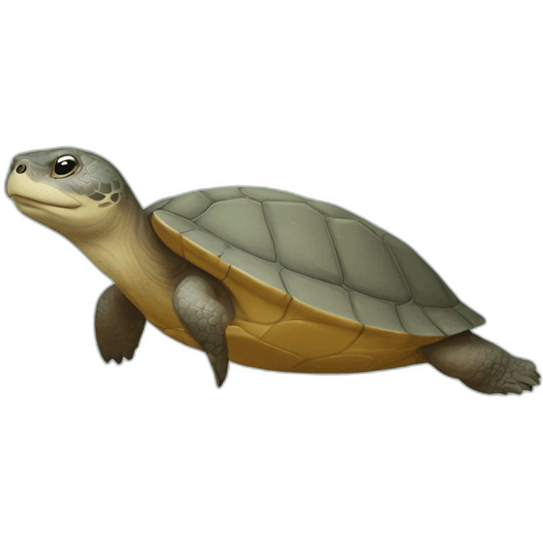 Tortue sur une loutre emoji