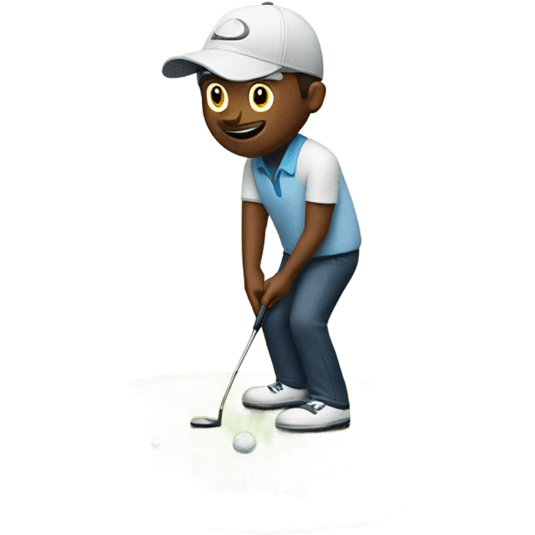 Man making a hole in one emoji