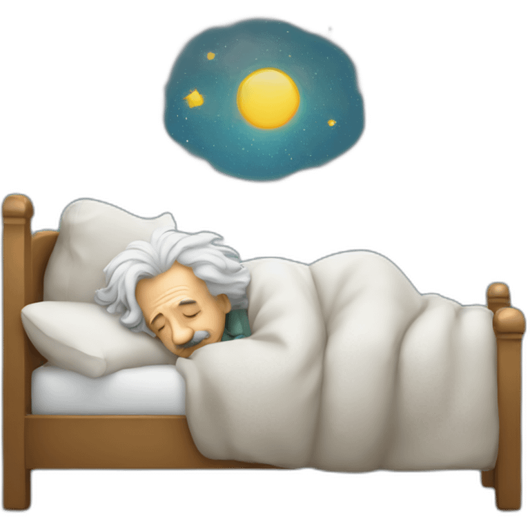 Einstein sleeping emoji