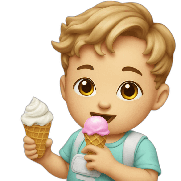 baby eat icecream emoji