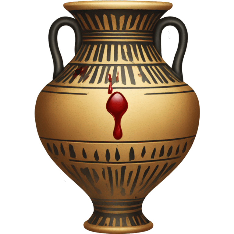 Egyptian vase with a drop of blood in it emoji