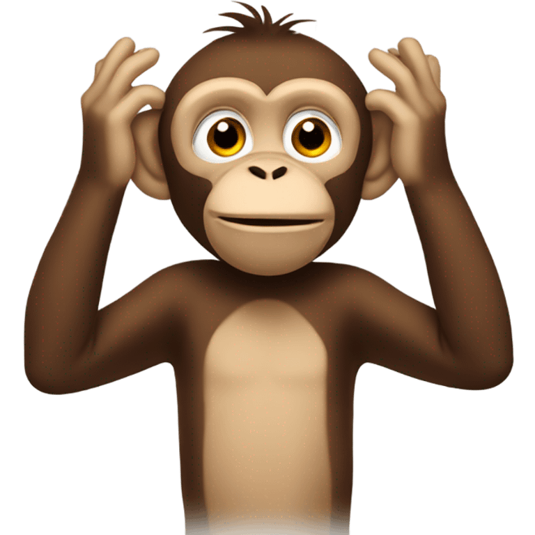 Monkey’s both hands over its head emoji