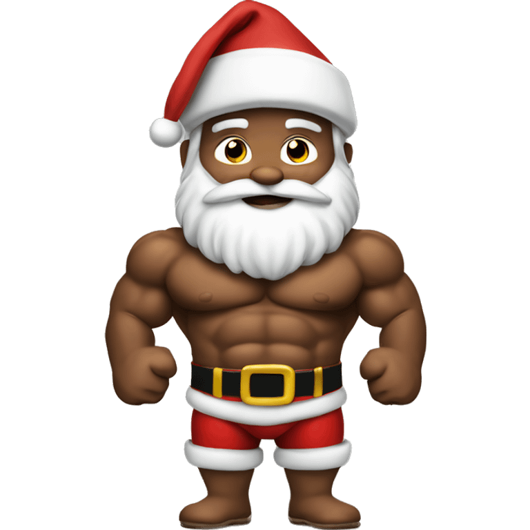 Muscular santa claus emoji