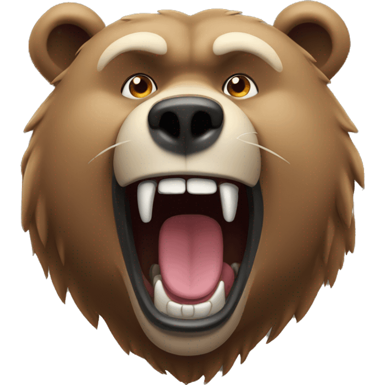 Roaring bear emoji