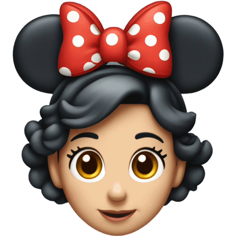 Minnie Mouse as an Apple iPhone emoji emoji