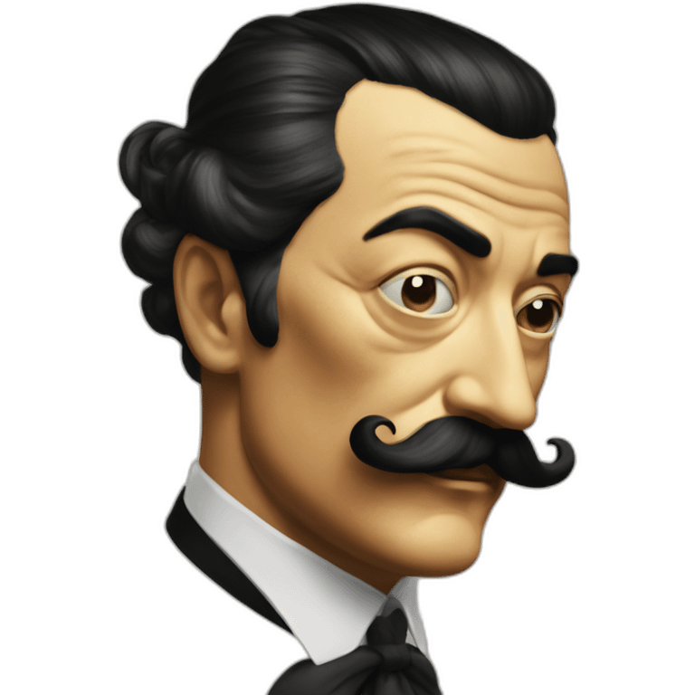 Mustache dali emoji