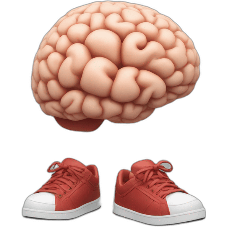 brain in a shoes of run emoji