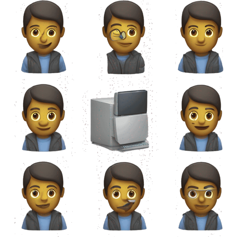 programador tras pc portátil emoji