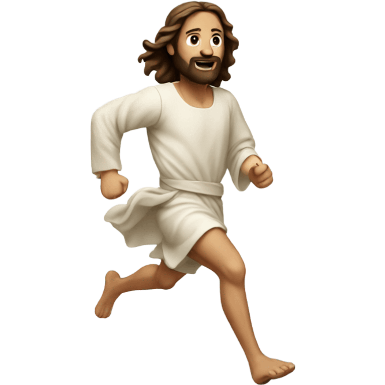 Jesus running emoji