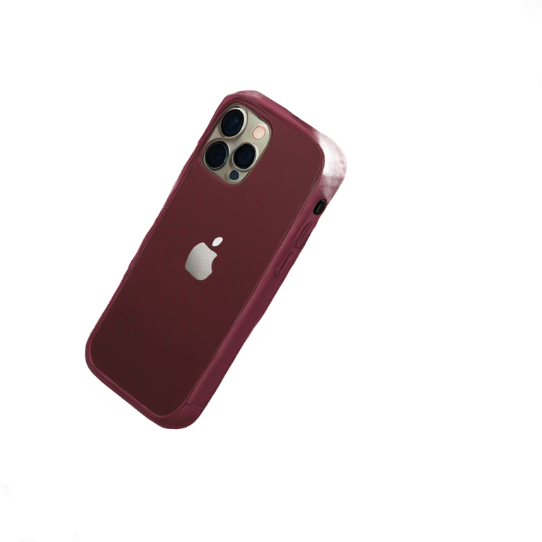 iphone 14 pro with burgundy case emoji